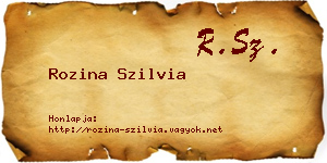 Rozina Szilvia névjegykártya