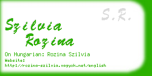 szilvia rozina business card